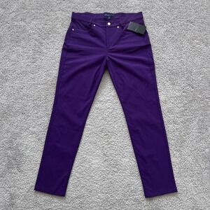 LOHLA SPORT Pants Womens 10 Purple Slim Tapered Stretch Golf Chino Mid Rise